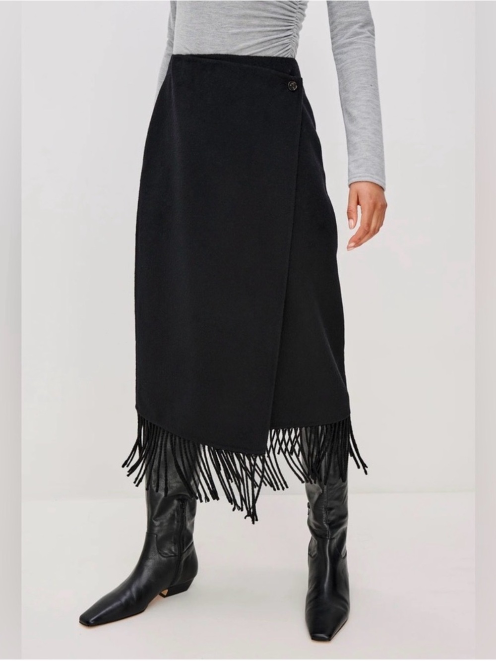 Rails Odette Fringe Skirt- in Black